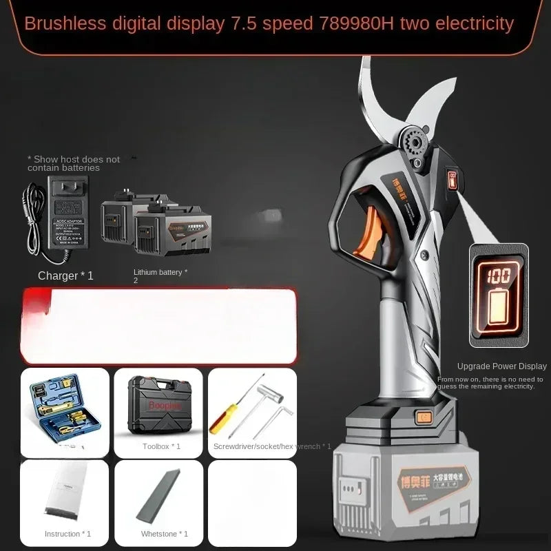 Electric Pruning Shears with Imported Lithium Battery for Fruit Trees, German Garden Tools with Rechargeable Battery