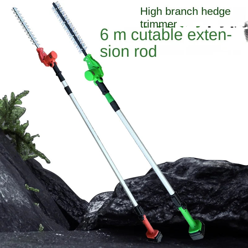 24v Electric High-Branch Hedge Trimmer Extension Pole Pruning Shears Gardening Telescopic High-Altitude Lithium-Electric Shears