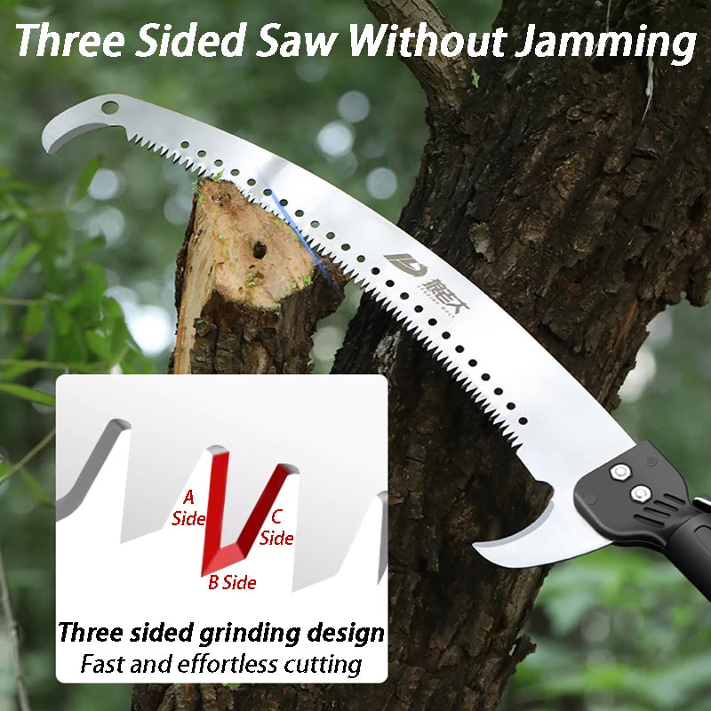 High Altitude Pruning Saw 3M Telescopic Rod Fruit Trees Pruner Hand Saw Gardening Professional Tree Branch Trimming Hand Tools