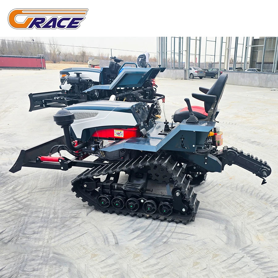 Crawler Tractors Remote-Controlled Cultivator Crawler Rotary Tiller Mini Crawler Tractor