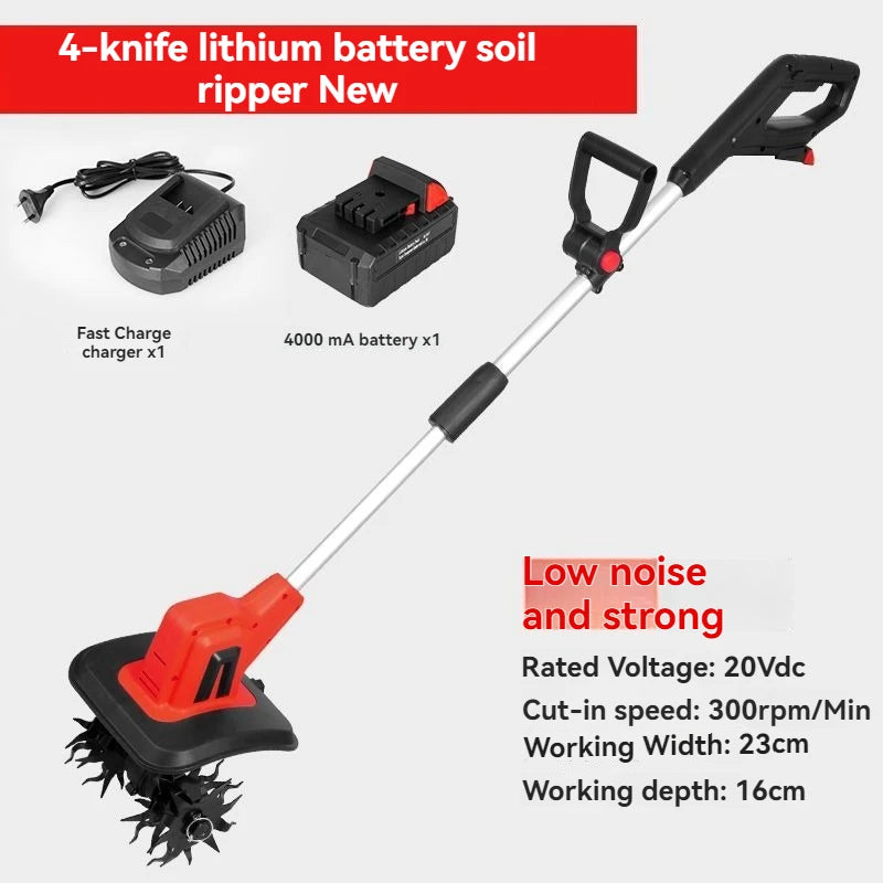 4-Blade Soil Loosening Machine Household Micro Tillage Machine Portable Soil Loosening Machine And Tillage Machine