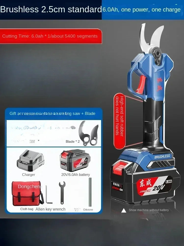 Electric Branch Pruner with Powerful Lithium Battery for Tree Trimming and Gardening