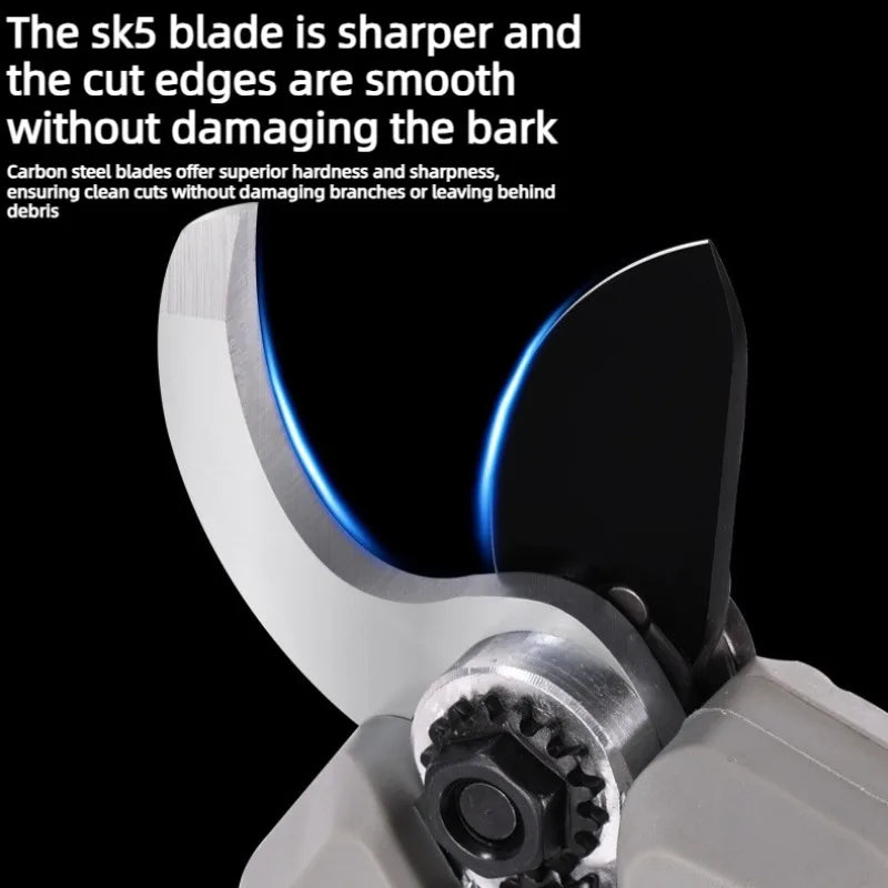 Electric Tree Pruner Shears Waterproof Stainless Steel Garden Branch Cutter Yard Orchard Vineyard Branches Trimming Tool
