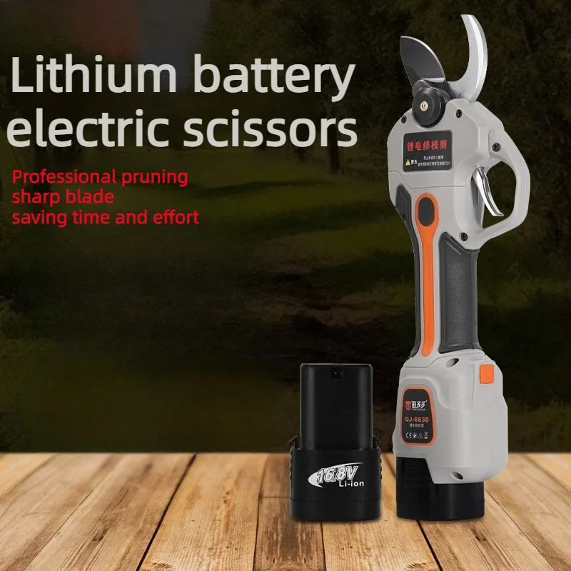 Electric Tree Pruner Shears Waterproof Stainless Steel Garden Branch Cutter Yard Orchard Vineyard Branches Trimming Tool