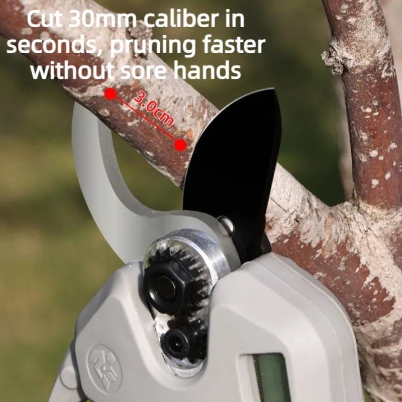 Electric Tree Pruner Shears Waterproof Stainless Steel Garden Branch Cutter Yard Orchard Vineyard Branches Trimming Tool