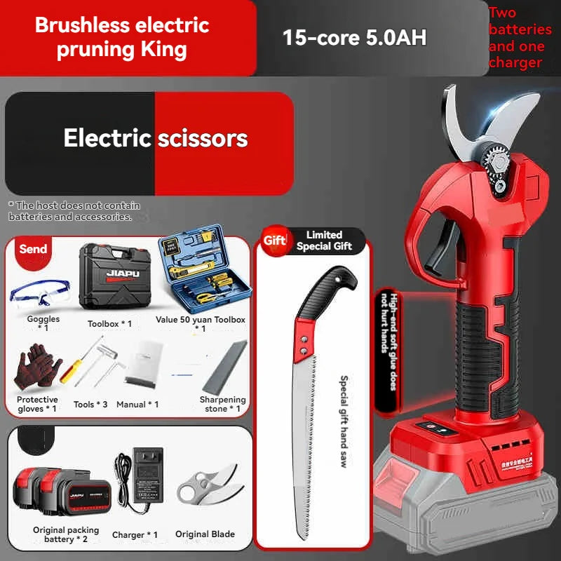 Electric Pruning Shears Garden Branch Shears Fruit Tree Pruning Branch Shears Efficient Fork Shears