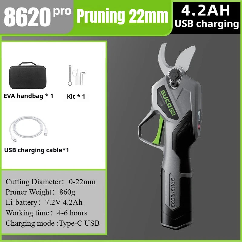 Garden Electric Pruning Shears Hand Tools Battery Pruning Scissors for Gardening Professional Gardening Tool and Accessories