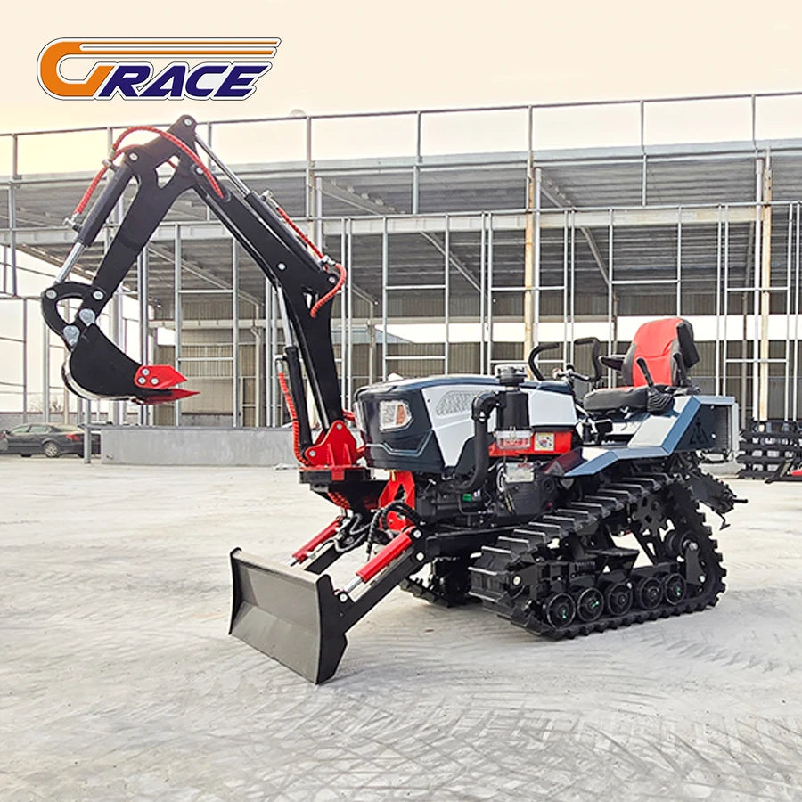 Crawler Tractors Remote-Controlled Cultivator Crawler Rotary Tiller Mini Crawler Tractor