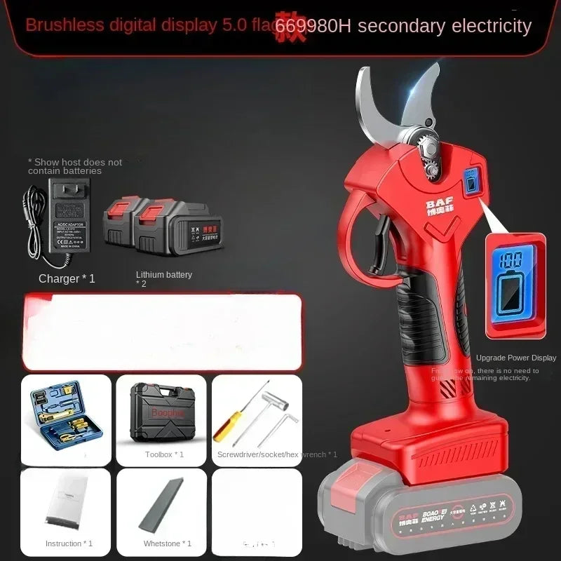 Electric Pruning Shears with Imported Lithium Battery for Fruit Trees, German Garden Tools with Rechargeable Battery