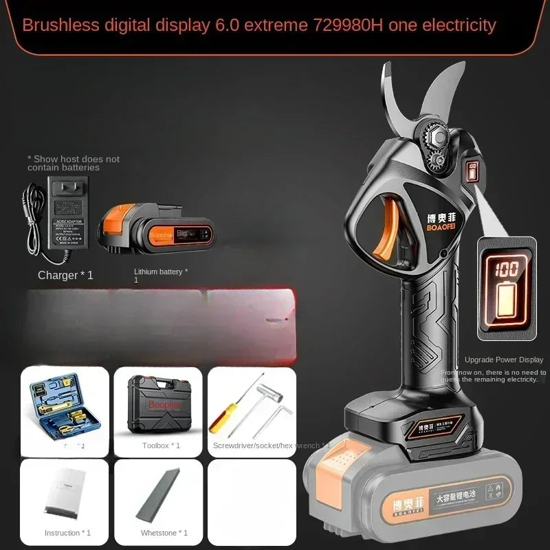 Electric Pruning Shears with Imported Lithium Battery for Fruit Trees, German Garden Tools with Rechargeable Battery