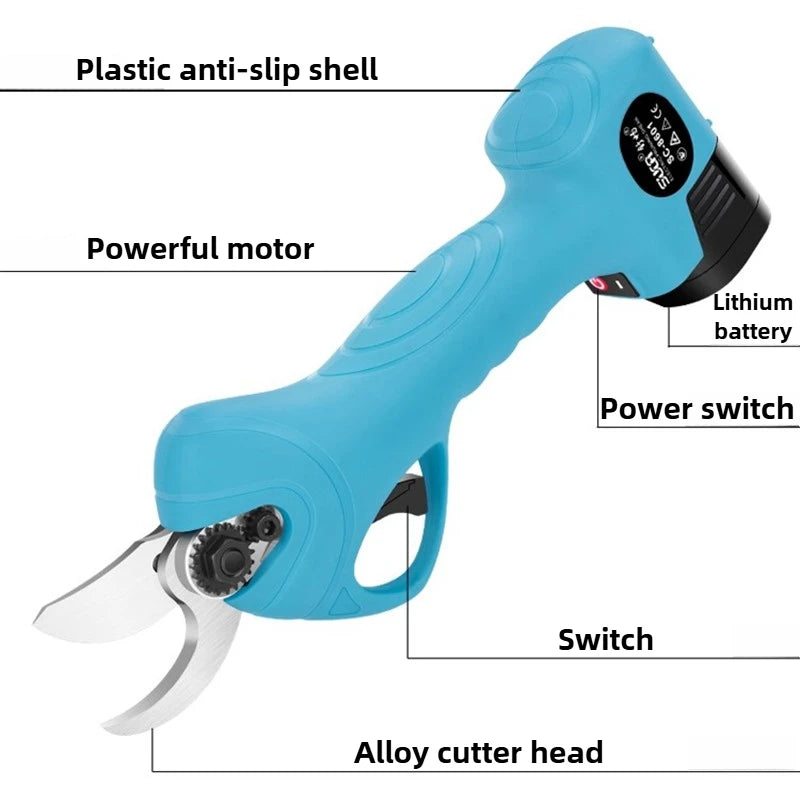 Electric Pruning Shears Portable Rechargeable Trimming Tool Garden Pruning Fruit Trees Electric Scissors Household Cutting Tools