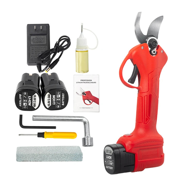 Electric Pruning Shears 1 Inch Cutting Diameter Cordless Pruning Shears 2 Ah Rechargeable Battery Professional Electric Pruner