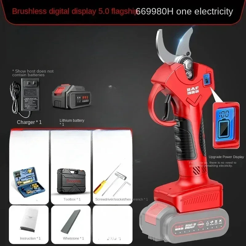 Electric Pruning Shears with Imported Lithium Battery for Fruit Trees, German Garden Tools with Rechargeable Battery
