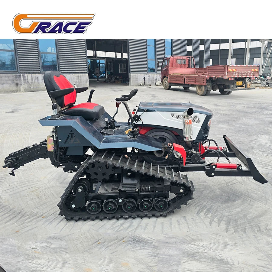 Crawler Tractors Remote-Controlled Cultivator Crawler Rotary Tiller Mini Crawler Tractor