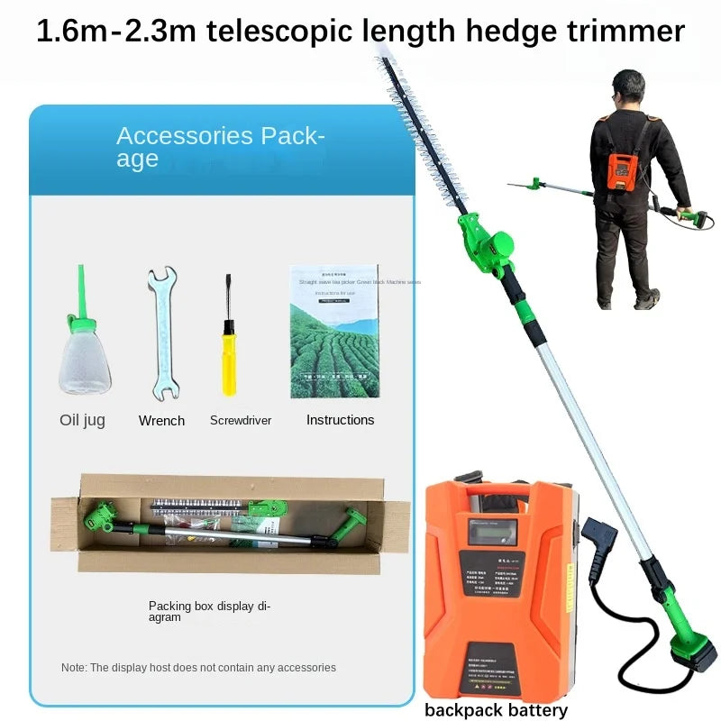 24v Electric High-Branch Hedge Trimmer Extension Pole Pruning Shears Gardening Telescopic High-Altitude Lithium-Electric Shears