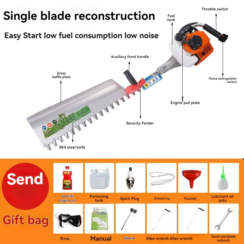 Green Hedge Machine Powered Tea Tree Pruning Machine, Tea Picking Specialized Green Garden Tools, Tea Leaf Cutting, Fe